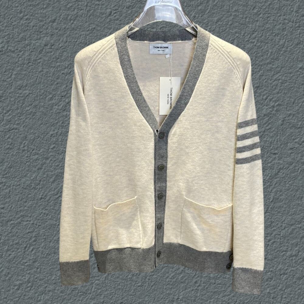 Women's Cream Knit Cardigan Thom Browne